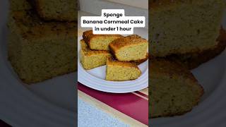 Make this sponge banana cornmeal cake in less than an hour cakerecipes bananacake spongecake [upl. by Westland379]