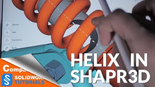 Creating a SpiralHelix in Shapr3D  Suspension system in a buggy [upl. by Ardnael]