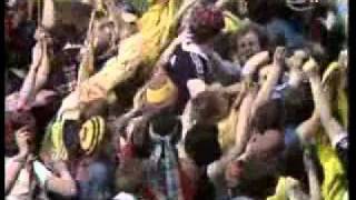 Scottish Fans invade the Wembley pitch after Beating England in 1977 [upl. by Eednim576]