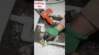 Repairing a leaking tee pipe under the floor plumbingtech plumbing plumber [upl. by Azitram]