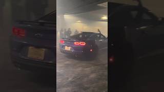 CAMAROS GOIN CRAZY IN PARKING GARAGE🤯cars viral shorts camaro explore explorepage dodge art [upl. by Ardekahs]