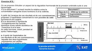 2 La pression artérielle  Correction Exercice  Bac Sciences [upl. by Anasiul883]