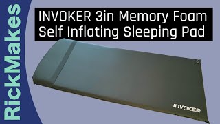 INVOKER 3in Memory Foam Self Inflating Sleeping Pad [upl. by Gerg501]