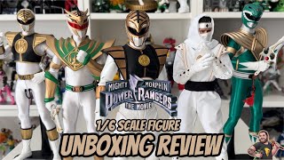 Mighty Morphin Power Rangers The Movie White Ranger 16 scale Toy Battalion Albino Tiger Review [upl. by Yager]