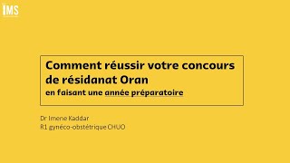 année préparatoire comment réussir votre concours de résidanat à Oran [upl. by Holey]