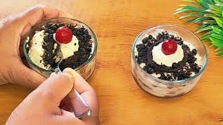 5min fireless cooking recipe for competition soft tasty  fluffy Oreo black forest cake [upl. by Enitsyrhc566]