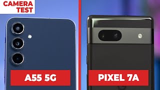 Samsung Galaxy A55 vs Google Pixel 7a Camera Test Video Quality Comparison [upl. by Eihctir]