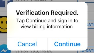 App Store Verification Required 2023  How to Fix Verification Required on App Store  iOS 16  2023 [upl. by Wymore]