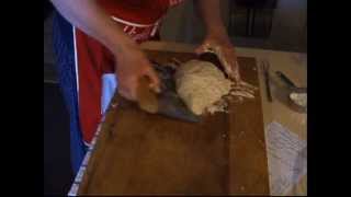 handkneading slack dough with sound May2013 [upl. by Esirahs]