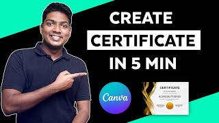 How To Make A Certificate Design In Just 5 Mins [upl. by Eedrahs]