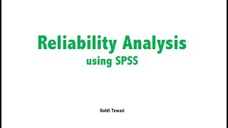 Reliability analysis using SPSS Cronbach’s alpha [upl. by Oicneserc]