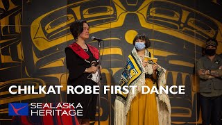 Chilkat Robe First Dance with Chilkat Weavers Lily Hope Ricky Tagaban [upl. by Danaher528]