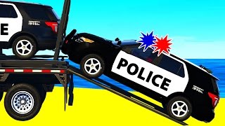 POLICE SUV CARS Transportation in Cartoon for Children and Colors for Kids Nursery Rhymes [upl. by Yaker248]