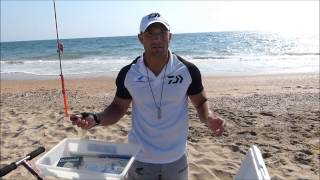 SURFCASTING HUMBERTO GACIO DAIWAHAYABUSATUTORIAL MANTENIMIENTO GUSANO AMERICANO [upl. by Ahsenrat]