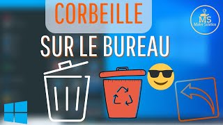 Comment ajouter la corbeille sur le Bureau Windows 10 [upl. by Emelia202]