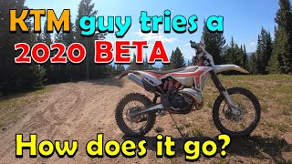 KTM  Husqvarna Guy Tries a 2020 Beta How Does It GO [upl. by Amees641]