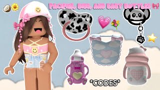 Baby pacifiers bib Bottles codes  Bloxburg berry avenue codes [upl. by Eniamsaj]