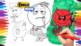 The Emoji Movie Coloring Pages  How to Draw Emoji  The Emoji Movie Videos for Kids [upl. by Linus53]