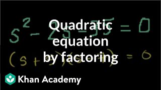 Solving a quadratic equation by factoring  Algebra II  Khan Academy [upl. by Nostaw]