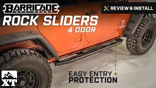 Jeep Wrangler Barricade Rock Sliders 20072017 JK 4 Door Review amp Install [upl. by Ssegrub350]