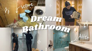 The bathroom is finished And more finishing touches 🩵  BASEMENT RENOVATION ep 12 [upl. by Edward]