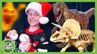 Christmas Haunted House Dinosaurs Ghosts Skeletons amp MORE  TRex Ranch Dinosaur Videos for Kids [upl. by Enreval874]