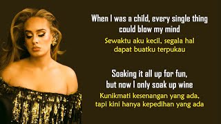 Adele  I Drink Wine  Lirik Terjemahan Indonesia [upl. by Ettennan628]