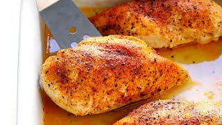 How To Make PERFECT Baked Chicken Breasts [upl. by Oicirbaf]