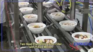 ORICS S30 Frozen meals Bowl filling and sealing Packaging machine with Tray Sealer [upl. by Devora]