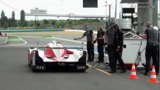 Toyota Hybrid TS030  Full pit stop EV mode  MagnyCours [upl. by Raynah]