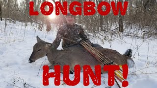 Late Season Doe Kills First Longbow Kill [upl. by Rajiv]