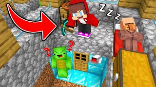 Mikey and JJ Found Villager’s Secret Base in Minecraft Maizen [upl. by Dot536]