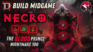 Diablo 4  Build MidGame Nécro Afflux Sanguin 5075 Blood Surge 🩸 [upl. by Atikihs]