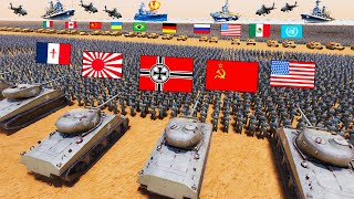 All WW2 Armies DDAY vs 5 MILLION Every MODERN Army UEBS 2 Ultimate Epic Battle Simulator 2 [upl. by Benji]