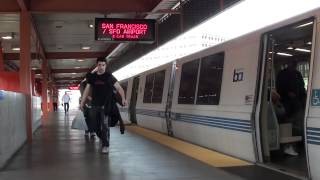 San FranciscoSFO Airport Train Arriving at Walnut Creek BART HD [upl. by Sirdi733]