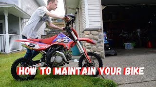 How I Maintain My Pit Dirt Bike  Apollo RFZ [upl. by Suiradal]