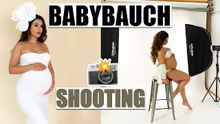 MEIN ERSTES BABYBAUCH SHOOTING 💕 BEHIND THE SCENES 👀 KINDOFROSY [upl. by Aham]