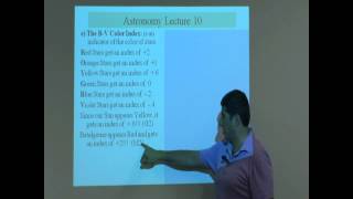 Lecture 10b BV Color Index [upl. by Aropizt]