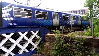 2E63 320308 Airdrie  Balloch passing the Clydeside Express way on the Argyle line 140624 [upl. by Alexandria]