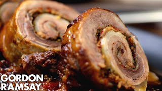 Stuffed Saddle of Lamb  Gordon Ramsays The F Word Season 2 [upl. by Namlas]