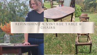 Refinishing a vintage table and chairs [upl. by Geibel]