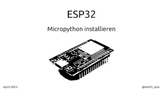 ESP32  MicroPython installieren mit Thonny [upl. by Nuahsar722]