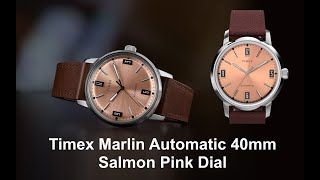 Timex Marlin Automatic 40mm Salmon Pink Dial [upl. by Nohsed848]