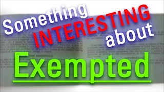 What is Exempted  How Does Exempted Look  How to Say Exempted in English [upl. by Akcira]