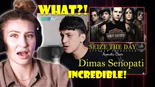 Dimas Senopati Avenged Sevenfold Seize the Day Acoustic Cover Reaction [upl. by Ynettirb]