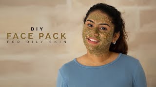 DIY Homemade Face Pack For Oily Skin  Glamrs Skincare [upl. by Namruht357]