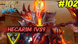 1VS9 GAMEPLAY CON HECARIM🐎💀BUILD Y RUNASROAD TO SOBERANO102 [upl. by Einwahr]