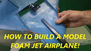 HOW TO Build Custom RC Foam Jet Airplane REVIEW [upl. by Rakabuba728]