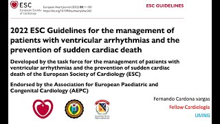 Revisión 2022 ESC Guidelines for the management ventricular arrhythmias and of sudden cardiac death [upl. by Yerffeg]