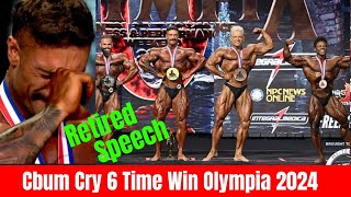 Cbum Cry after Win Olympia 2024 6th Time amp Emotional Speech  Ramon Dino Sad😔 Urs [upl. by Nirtak]